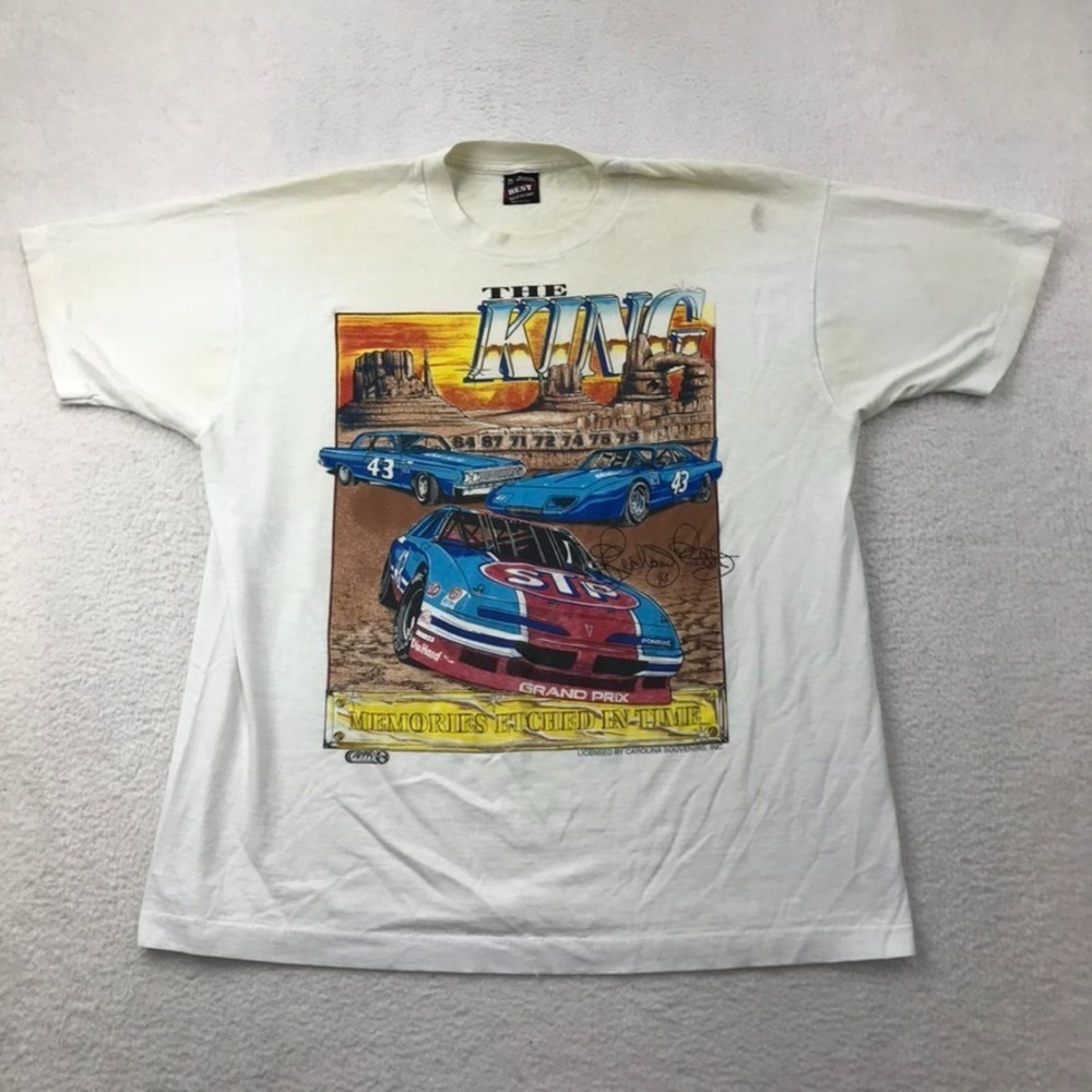 Vintage Richard Petty Racing T Shirt Mens XL Racing Single Stitch Distressed 90s